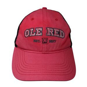 Ole Red Snapback Mesh Back Trucker Hat Red OSFA Embroidered Rhinestone